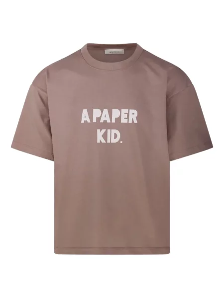 Tricou A Paper Kid cu imagine maro