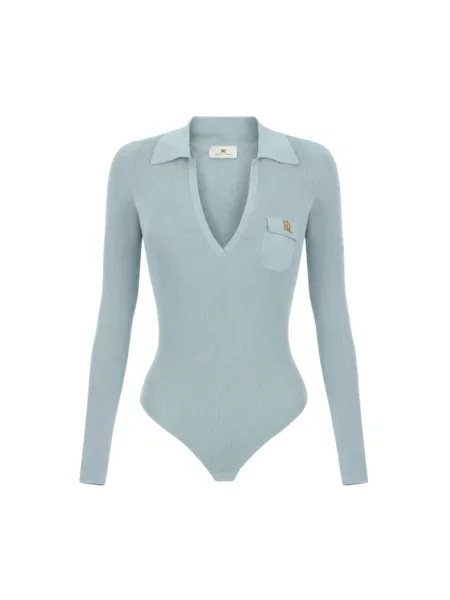 Koszulka polo Elisabetta Franchi z logo niebieska