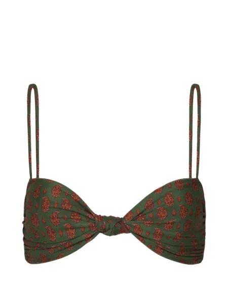 Top Johanna Ortiz cu imagine cu model paisley verde