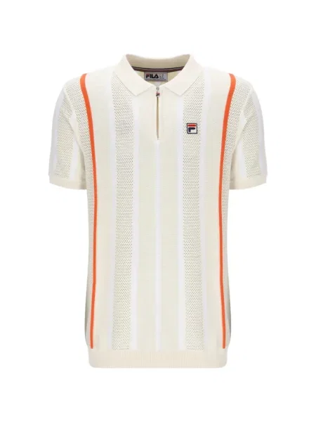 Tricou polo Fila tricotate alb