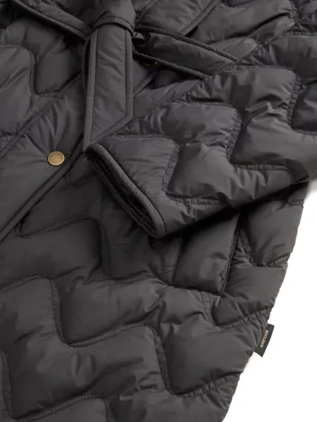 Palton Woolrich cu glugă negru
