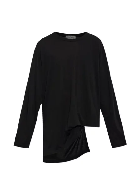 Lung tricou Yohji Yamamoto asimetric negru