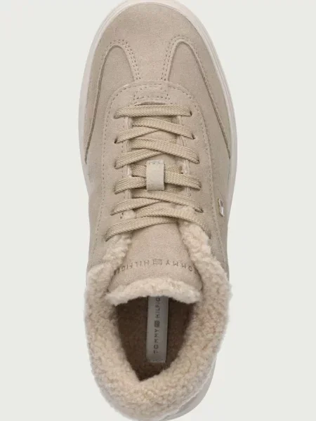 Tommy Hilfiger TH CHIC CUPSOLE WL маратонки дамски от велур бежово