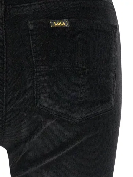 Samt hlače Lois Jeans lepršave crna