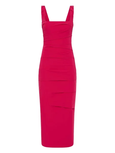 Sukienka midi Rachel Gilbert drapowana garniturowa różowa