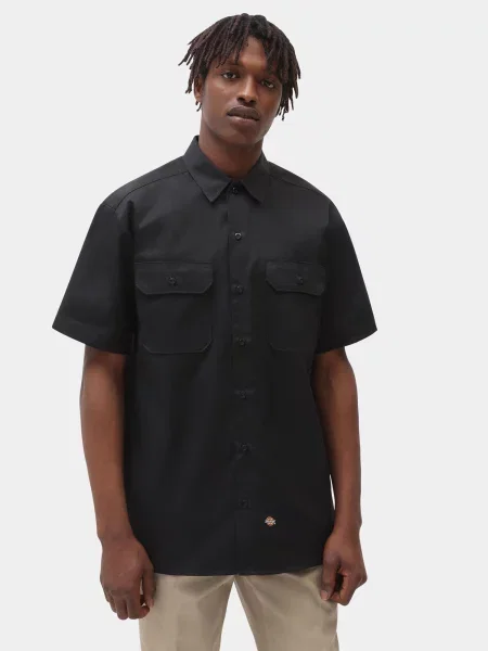 DICKIES Košile Work Shirt antracitová černá