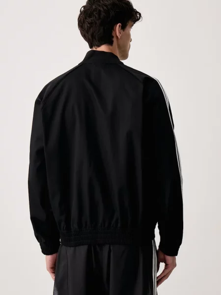 Класически суичър с цип Adidas Originals кепър черно