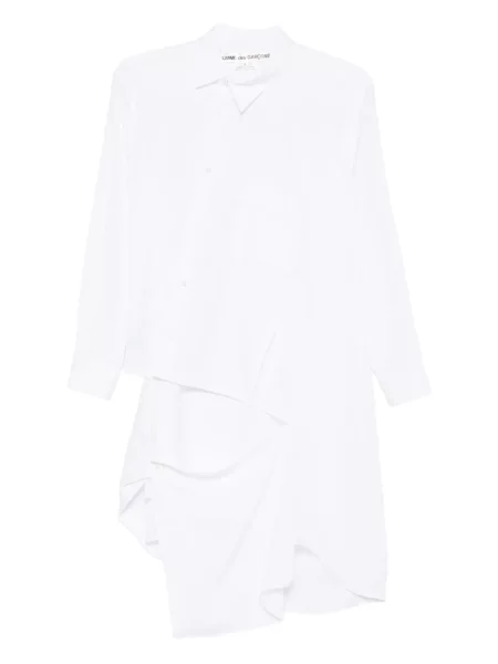 Cămașă Comme Des Garçons drapată alb