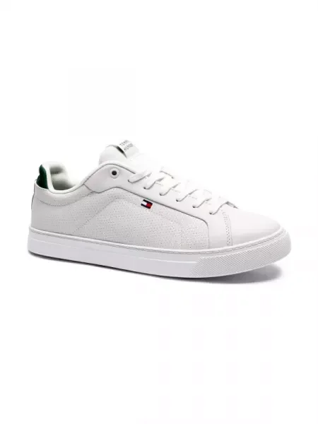 Tommy Hilfiger De piele sneakers alb