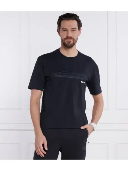 BOSS GREEN Tricou Tee Titanium verde