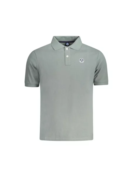 Lniana koszulka polo North Sails z krótkim rękawem zielona