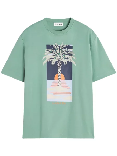 Tricou Lanvin cu imagine verde