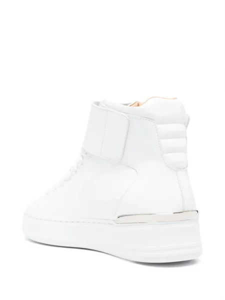 Δερμάτινος τοπ Philipp Plein λευκό