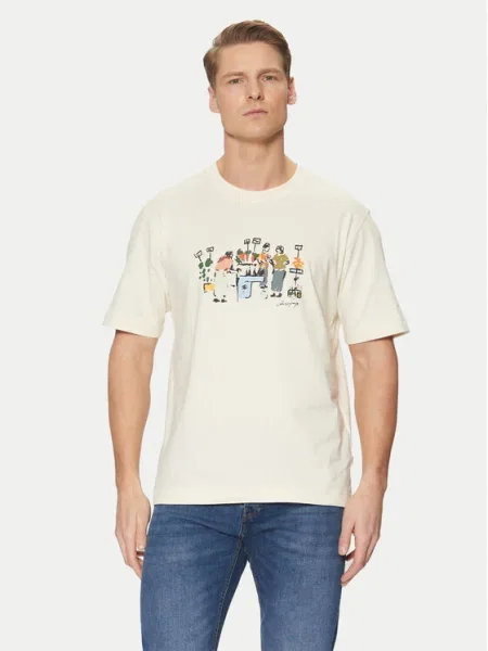 Jack&Jones Tricou Machester Écru bej