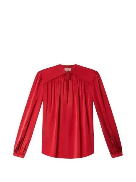 Bluză Isabel Marant din satin roșu