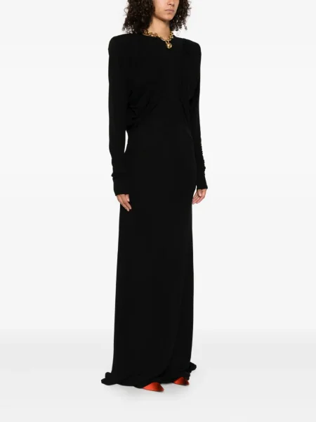 Rochie maxi Stella Mccartney drapată de costum negru