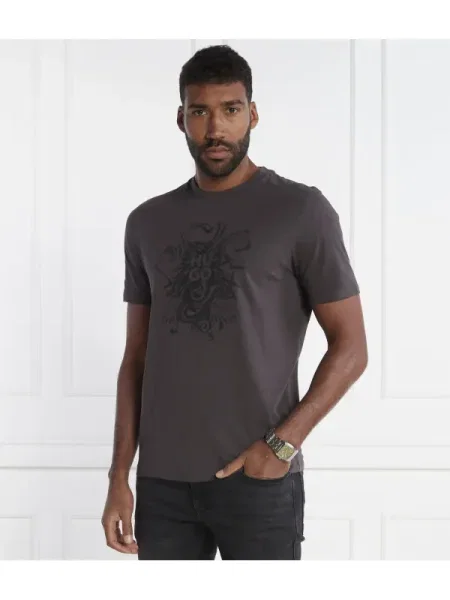 HUGO Tricou Dinkerton gri