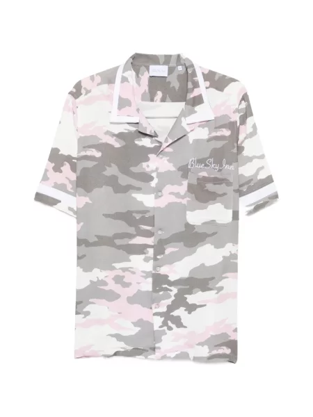 Cămașă Blue Sky Inn cu imagine cu model camuflaj albastru