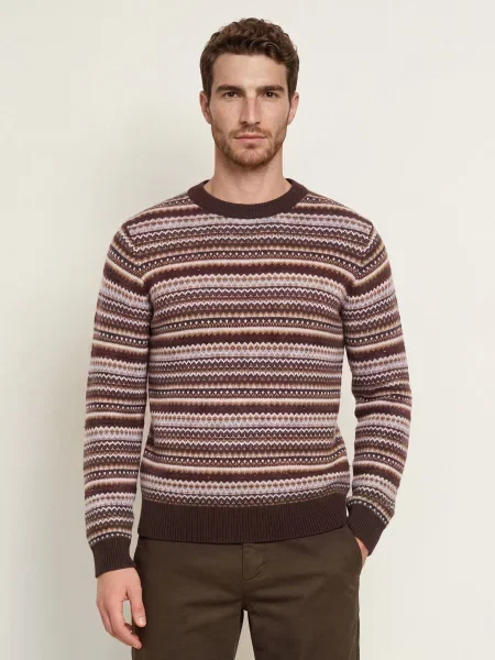 Mos Mosh Gallery Sweter Mmglaporte Pence braun beżowy