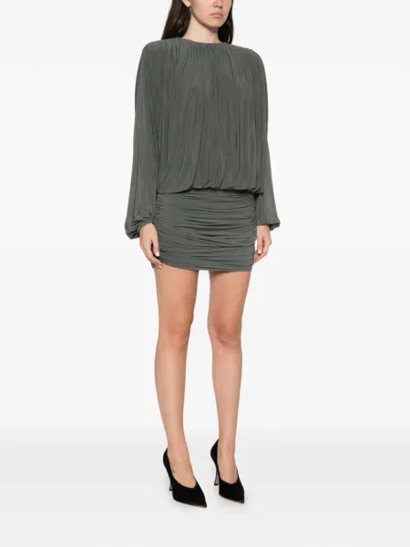 Rochie mini Magda Butrym cu volane gri