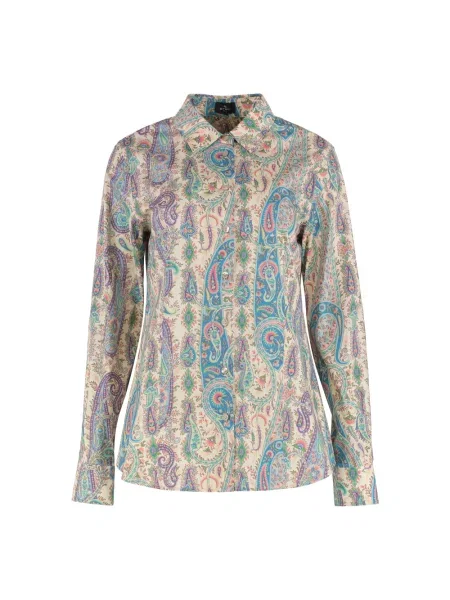 Wielobarwność koszula Etro z nadrukiem