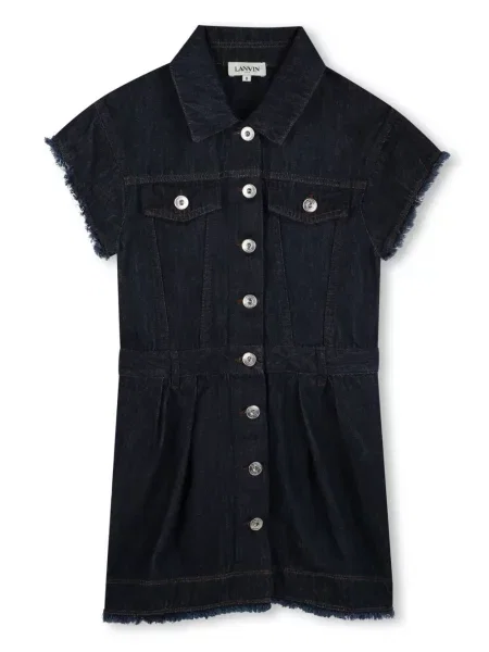 Dětské džínové šaty Lanvin Enfant modré