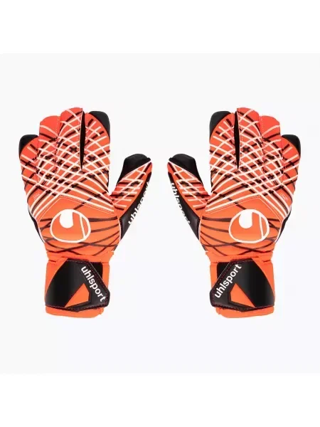 Rękawice bramkarskie uhlsport Super Resist + HN fluo orange/white/black białe