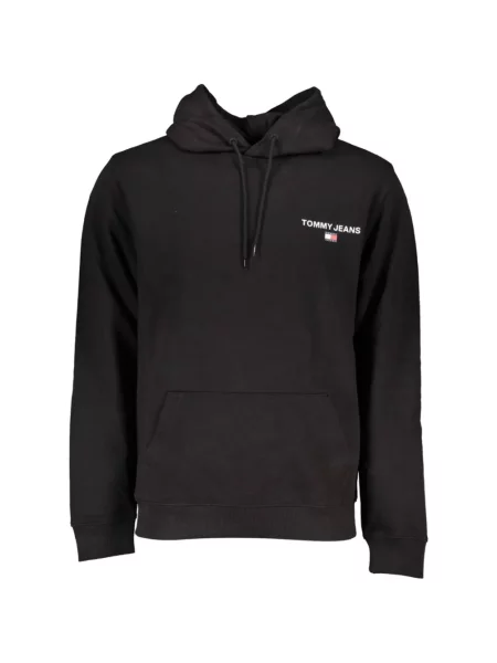 Hanorac cu glugă Tommy Hilfiger cu imagine cu cordon negru