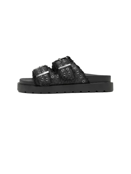 BUFFALO Saboți Raya Ari denim negru