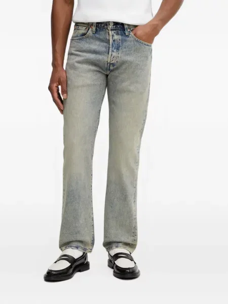 Blugi cu picior larg Levi's® de catifea cord albastru