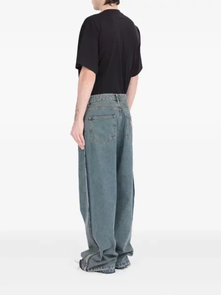 Blugi drepți Mm6 Maison Margiela albastru