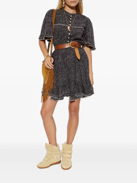 Rochie mini Marant Etoile cu buline negru