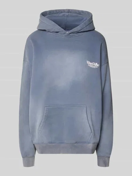 Bluza z kapturem o kroju Oversized z Kieszeń kangurka Model Wine & Vibe' Another Cotton Lab