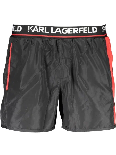 Slip de baie Karl Lagerfeld Beachwear negru