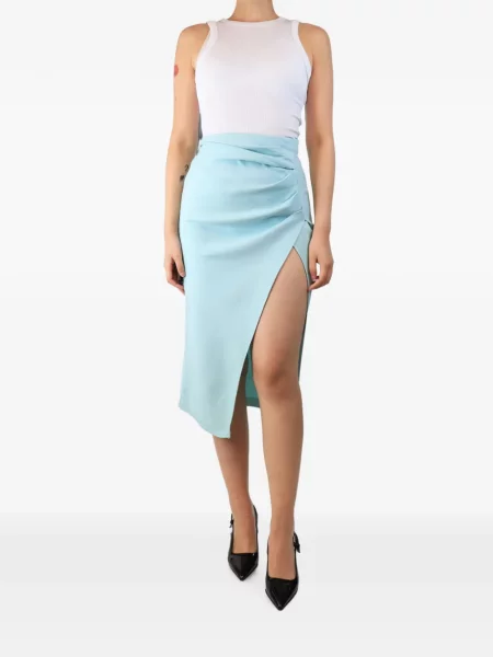 Fustă Roland Mouret cu volane albastru