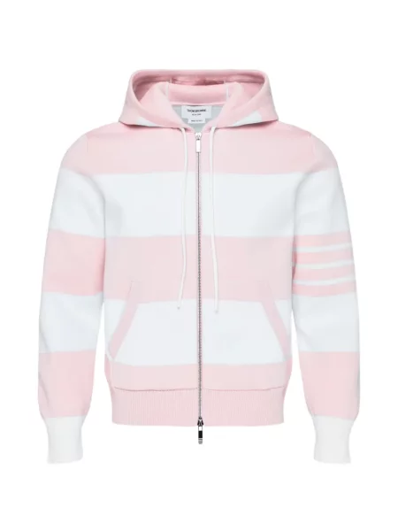 Hanorac cu glugă Thom Browne cu dungi roz