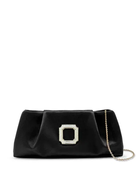 Geantă plic Malone Souliers din satin negru