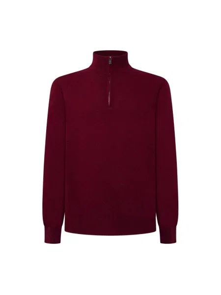 Sweter Hackett z kaszmiru czerwony