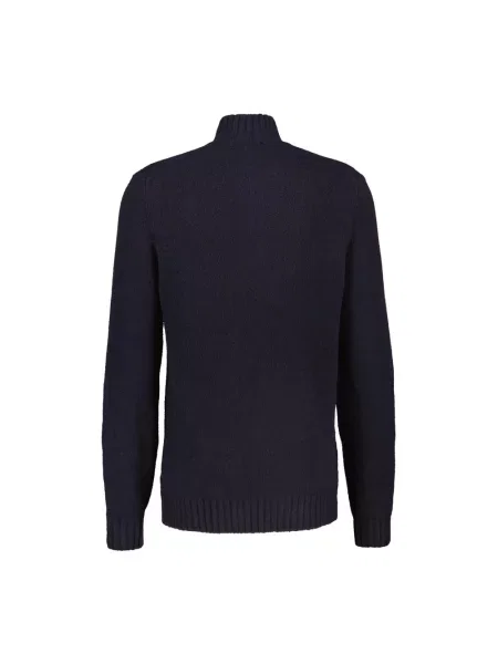 Lniany sweter z golfem Cinque niebieski