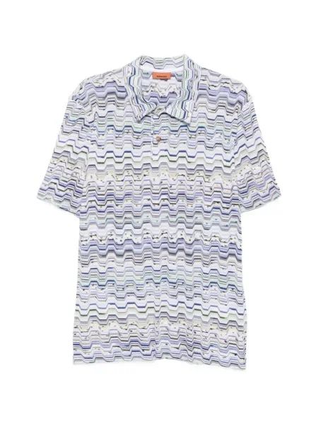Tricou polo Missoni albastru