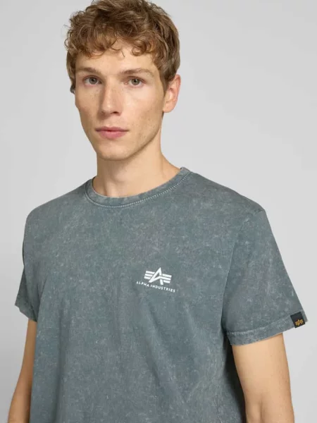 T-shirt z nadrukiem z logo i detalem z logo Alpha Industries