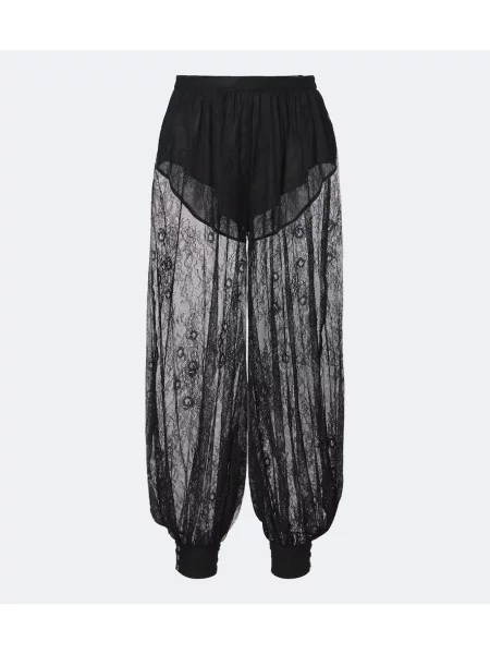 Pantaloni Bananhot din dantelă negru
