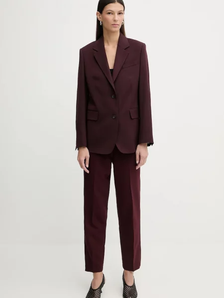 Піджак з додаванням вовни Filippa K однобортний однотонний помаранчевий