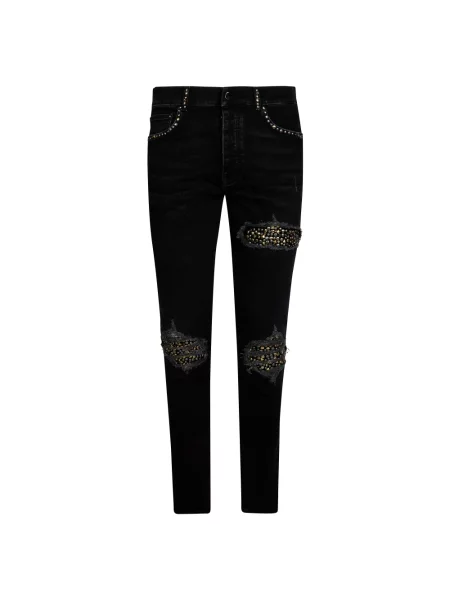 Skinny jeansy skinny Amiri czarne