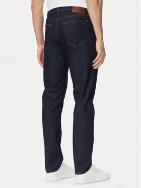 Tommy Hilfiger Jeans hlače Denton Mornarsko Straight Leg modra