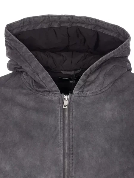 Geacă bomber Represent cu glugă negru