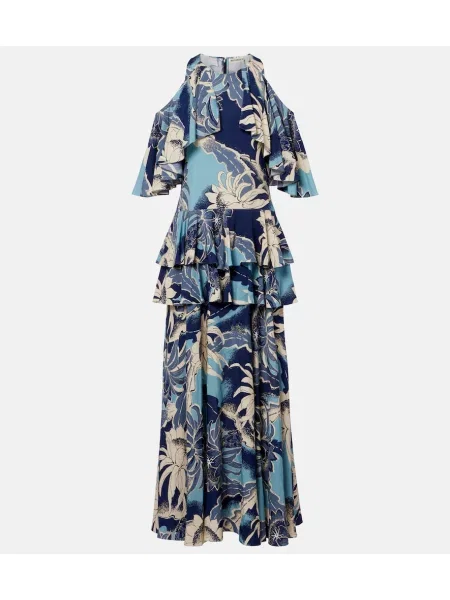 Rochie maxi Jw Anderson cu imagine albastru