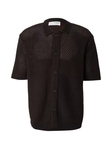 SELECTED HOMME Geacă tricotată SLHGINGER' negru