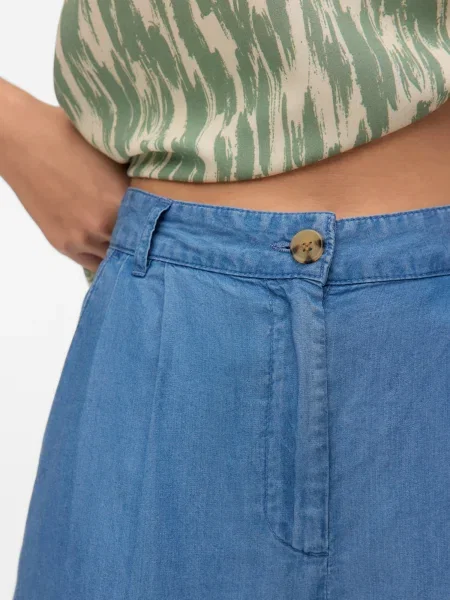 VERO MODA Pantaloni cutați VMFLEUR denim albastru