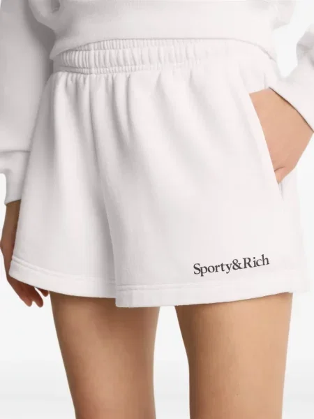 Шорти Sporty & Rich бродирани бяло